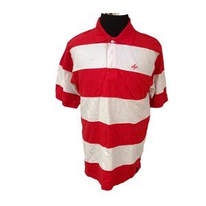South Pole Authentic Collection Men's Large Red Stripe Short Sleeve Polo Shirt